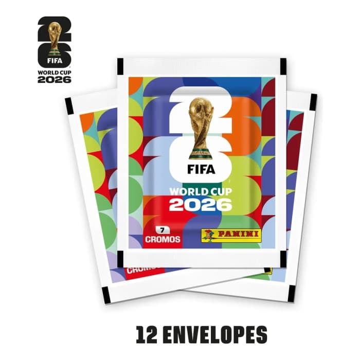 Kit 12 envelopes com 84 figurinhas Copa 2026