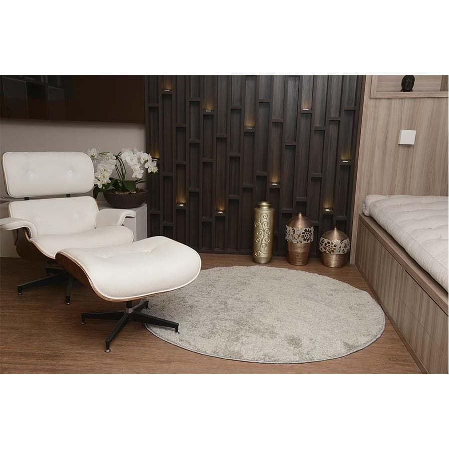 Tapete Redondo 1,50m Pelo Macio Antiderrapante